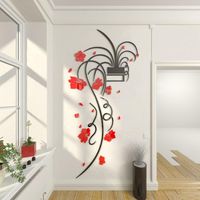 Wholesale Wall Stickers Living Room Porch Flower Sticker D Decoration Art Wallpaper Orchid Mural Decals Quality Acrylic Creative DIY Gift
