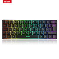 Wholesale RedThunder Wired Gaming RGB Backlit Ultra Compact Mini Keyboard Mechanical Feeling for PC MAC PS4 Gamer