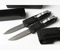Wholesale 7inch Butterfly BM C07 Damascus drop D E Blade Pocket Knife Zinc Alloy Handle Dual Action Tactical Hunting Fishing EDC Survival Tool Knives Xmas gift for men