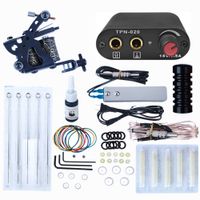 Wholesale Complete Tattoo Kit For Beginner Power Supply Needles Guns Set Small Configuration Tattoos Machine Ink Body Art Tools