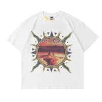 Wholesale 2021 Spring Summer sun Apollo vintage T Shirt oversize casual Skateboard Tshirt Men Women Short Sleeve Tee