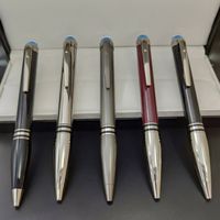 Wholesale YAMALANG A Luxury Pen Classic Round Crystal Ballpoint With Blue Signature Pens Noble Gift Metal Forging Comfortable Writing Original box packaging