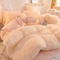 Wholesale Soft Four piece Warm Plush Bedding Sets King Queen Size Luxury Quilt Cover Pillow Case Duvet Brand Bed Comforters Supplies Chic V2