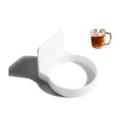 Wholesale Bath Shower Portable Cupholder Caddy For Beer Wine Suction Cup Drink Holder White Gift Napkin Rings