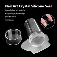 Wholesale Nail Gel Set Silicone Transparent Art Stamping Kit French For Manicure Plate Stamp Polish Stencil Template Seal Stamper