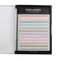 Wholesale 240PCS Mix Colors D Premade Fans Nature Long Volume Eye Lashes Extensions Soft and Light Weight Colorful Individual False Eyelashes Cluster mm mm mm mm