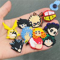 Wholesale MOQ Cartoon Anime Japanese Icon Cool Heros PVC Shoe charms Buckles Decorations Accessories Plastic ornaments Jibbitz for Croc shoes Fit Backpack Bracelets