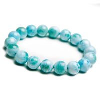 Wholesale Genuine Precious Blue Larimar Natural Stone Bracelets For Women Men Jewelry mm Round Bead Charm Stretch Bracelet Beaded Strands