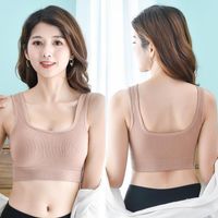Wholesale Camisoles Tanks Cotton Sports Bras Women Push Up Solid Bra Sport Tops Jogging Gym Fitness Running Yoga Girl Underwear Breathable Top