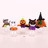 Wholesale Gift Wrap Halloween Creative Small Transparent Candy Cookie Box Kid Trick Or Treat Jar HHD10698