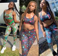 Wholesale Women Ethika Tracksuits Sports Bra Boxer Fitness Yoga Suits Crop Tops Pants Two Piece Designer Slim Fit Clothing Sets