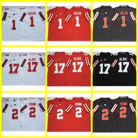 Wholesale NCAA American College Football Wear Ohio State Buckeyes JK Dobbins Justin Fields Chris Olave Chase Young Archie Griffin th
