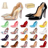 Wholesale With Box cm cm cm Luxury Shoes Red Bottom High Heels Women Designer Pumps Heels Patent leather suede fashion so kate styles party wedding dress shoe Big Size