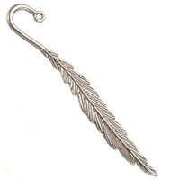 Wholesale stationery desk accessories bookmarks for sale components feather wings long curve small silver plated metal wedding crafts jewelry findings mm