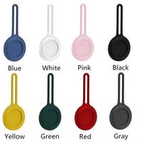 tracker rings 2022 - 8 colors AirTags Loop Silicone Case Protective Cover Shell with Key Ring for Apple Airtag Smart Bluetooth Wireless Tracker Anti-lost tracking
