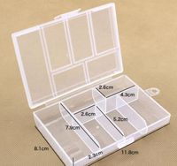 Wholesale Empty Compartment Plastic Clear Storage Box For Jewelry Nail Art Container Sundries Organizer GWE11296