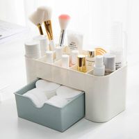 Wholesale Bathroom Storage Organization Cosmetics Organizer Plastic Cosmetic Box With Small Drawer Receipt Household Multi purpose Jewelry