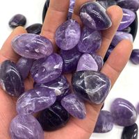 Wholesale Natural Crystal Crushed Stone Amethyst Original Round Large Particle Violet Beads Decorative Ornaments AS