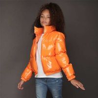 Wholesale 2021 Winter Warm Children s Cotton Padded Jacket Kids Candy Bright Color Boys Grils Hand Stuffed Cotton Mandarin Collar Clothes Wadded Coat Jackets G98JTIW