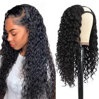 Wholesale Kinky Curly U Part Wig Human Hair For Black Women Remy Hair Can Be Permed Dye Brazilian U Part Wig Easy to Wear high density