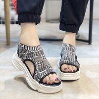 Wholesale Sandals Sports Women s Summer Korean Ulzzang Muffin Thick Sole Fashion Casual Beach Shoes