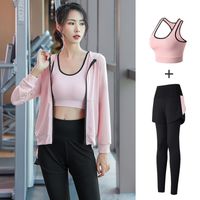 Wholesale New Apparel Yoga Outfits Pink Women Tracksuits Set Workout Sportswear Gym Clothing black Short Long Sleeve Crop Top High Waist Leggings Sports Suit