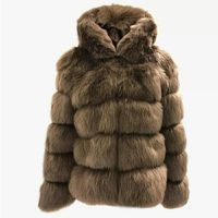 Wholesale Women s Fur Faux Winter Coat Women Long Sleeve Autumn Female S xl Hooded Pink Black Grey Plus Size Jacket Woman