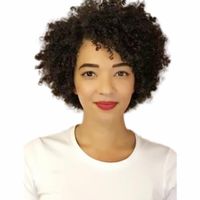 Wholesale Pixie Cut Wigs Short kinky Curly Peruvian Human Hair none Lace front Wig For Wome