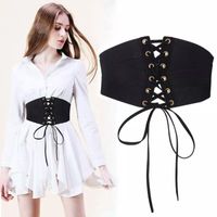 Wholesale Retro Women Girdle Stretch Zipper Straps For Ladies Shirt Dress Decorative Waistband Lady High Waist Corset Belt Ceinturon Femme Belts