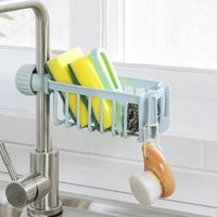 Wholesale Kitchen Storage Organization Sponge Holder Brush Soap Organizer Faucet Rack Sink Caddy Shower Tray Drainer Shelf Drying