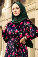 Wholesale Ethnic Clothing Abstract Pattern Belt Dress Turkey Muslim Fashion Hijab Islam Dubai Istanbul Istanbulstyles