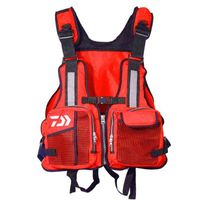 Wholesale Men Professional Life Jacket Buoyancy Suit Portable Fishing Vests Multi Pockets Waterproof Sea Fishing Adjustable Vest H1116