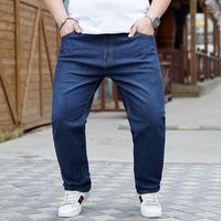 Wholesale Arrival Men s Spring Autumn Elastic Blue Jeans High Quality Cotton Long Trousers Fashion Trendsetter Large Size