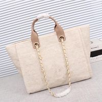 Wholesale Luxury design fashion handbag large canvas embroidered beach tote large shopping bag