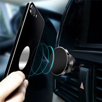 Wholesale Universal Air Vent Magnetic Mobile Phone Holder For Samsung Magnet Car Aluminum Silicone Mount Stand