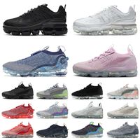 Wholesale FK Running Shoes Men Women Tn Plus Big Size Us Fly Knit Flynit Obsidian Triple Black White Team Red Pure Platinum Pink Trainers Run Sports Sneakers EUR