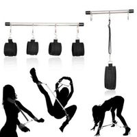Wholesale NXY SM Bondage Stainless Steel Spreader Bar Sex Handcuffs Ankle Cuff Neck Collar Restraint Set Slave Shackles Erotic Game Sex Tool for Women
