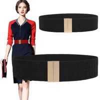 Wholesale New waistband HOT women s trousers elastic wide belt gold buckle ribbon women s black band white drs decoration gifts