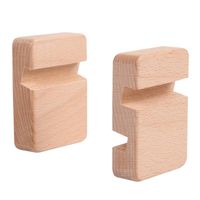 Wholesale Double Slot Wood Mobile Phone Bracket Stand Desktop Hands Free Flat Universal For Most Smart Ipad Cell Mounts Holders