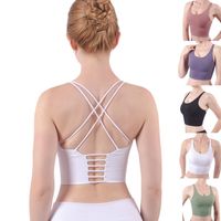 Wholesale Woman Sexy Sports Bra Workout Jogging Push Up Women s Shockproof Running Fitness Gym Yoga Bras With Chest Pad Outfit