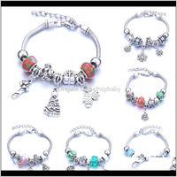 Wholesale Beaded Strands Bracelets Jewelry Drop Delivery Latest Multicolor Charm Diy Beaded Snake Bone Chain Adjustable Snowflake Pendant For Lad