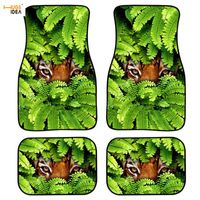 Wholesale Carpets Green Jungle Animal Auto Fit Floor Mats Protection Universal Car Vehicle Protect Rugs Dust Proof