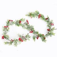 Wholesale Christmas Decor Rattan Flower Tree Ornament Outdoor Red Snowflake Branch Natural Pine Cones Colorful Decoration Foam Iron Wire NHF10284