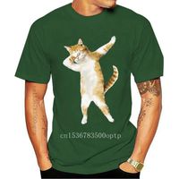 Wholesale Men s T Shirts Dabbing Cat Jazz DJ Hip Hop Rock Funny Tshirts Trance Music Kitten Neko T Shirt Cotton Casual Gift Men