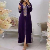 Wholesale Ethnic Clothing Brand Designer Embroidery Arabic Dress Women Dubai Abaya Turkey Fashion Muslim Long Dresses Femme Moroccan Woman Jalaba