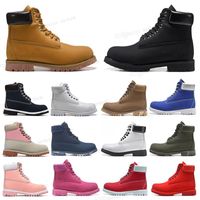 Wholesale 2022 Fashion timber platform land boots designer mens womens leather shoes top quality Ankle winter boot for cowboy yellow red blue black pink hiking work Motorcycle