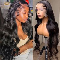 Wholesale 13x6 Body Human Hair s For Women Brazilian Inch Water Wave x5 Transparent Closure x4 Hd Lace Frontal Wig