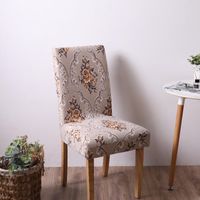 Wholesale Chair Covers Grey Stretch Elastic Cover Royal Pattern Printed Housse De Chaise For Kitchen Dining Room