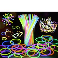 Wholesale 100Pcs set Party Fluorescence Light Glow In The Dark Sticks Bracelet Necklace Neon Wedding Birthday Decoration Halloween Props