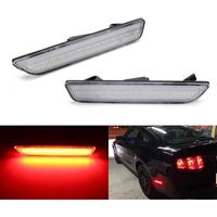 Wholesale Car Clear Lens Red LED Rear Side Marker Light Replace Sidemarker Lamps Turn Signal For Mustang Styling Headlights
